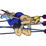 Immagine di vettore di manovra nel wrestling professionistico