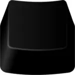 Black blank computer keyboard key vector drawing