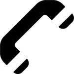 Telefonsymbol schwarz