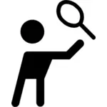 Tennis speler silhouet