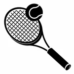 Tennisracket silhuett