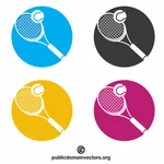 Het schoollogo van het tennis