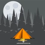 松林のテント