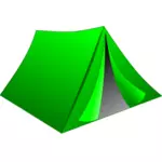 绿色帐篷矢量绘图