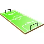 Immagine vettoriale campo di calcio in 3D