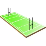 Rugby-Feld-Vektor-illustration