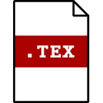 Tex-tiedostotyyppi tietokoneen kuvakkeen vektorigrafiikka