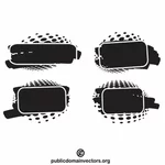 Speech balloons black halftone