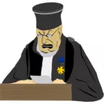 Juiz no desenho vetorial de trabalho