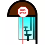Автобусная остановка вектор