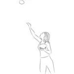 Woman silhouette vector clip art