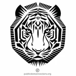 Tiger-monochrome Vektor-Grafiken