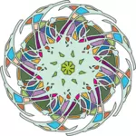 Vector clip art of broken elements colorful globe