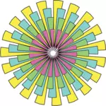 Vector clip art of abstract color wheel