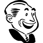 Vektor-Grafiken des komischen alten Mann Charakter Profil avatar