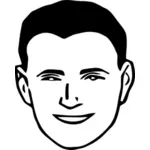 Vector image of comic male character profile avatar