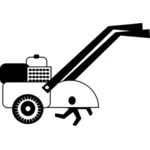 Vector graphics of rototiller