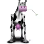 Outo lehmävektorikuva