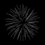 Silver fireworks vector clip art