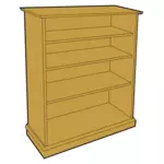 Vektor-ClipArt aus Holz Bücherregal