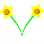 Narsissi kukka vektori kuva