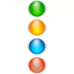 Image vectorielle de balles colorées