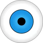 Vector de dibujo del iris del ojo azul