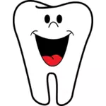 Happy tooth vector clip art
