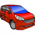 Ilustraţie de vector minivan roşu