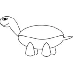 Outline vector image of small turtle