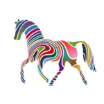 Häst i färg vektorbild