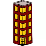 戸建のスリムのベクター クリップ アート タワー ブロック