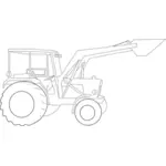 Contour image of a tractor
