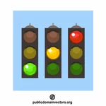 Traffic lights vector clip art