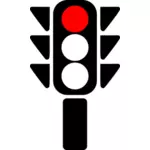 Трафик семафора красный свет векторное изображение