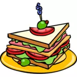 Geroosterde sandwich vector afbeelding