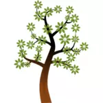 Simple spring tree branch vector clip art