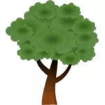 Einfache Vektorbild Runde Baum Top
