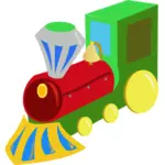 Color toy train vector image