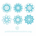 Tribal flowers vector pack