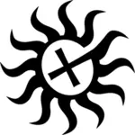 Aşiret güneş logo vektör çizim