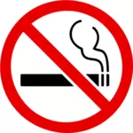 धूम्रपान के सदिश ग्राफिक्स हस्ताक्षर निषिद्ध