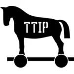 Векторное изображение лошади с текстом «TTIP»