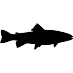 Forelle Fisch Silhouette Vektor-Bild