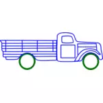 Line art vektor ClipArt-bilder av gamla lastbil ZIS 15