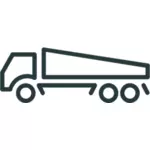 tipping truck icon line art vector image