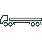 Vector illustration of hauling truck
