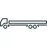 Lung tractor camion simbol grafică vectorială