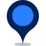Grafika wektorowa mapa niebieski lokalizację pin ikona