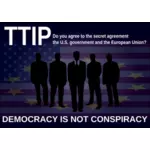 TTIP protest poster vector image